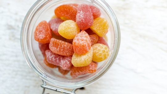 Jar of orgamic gummy vitamins Jar of orgamic gummy vitamins